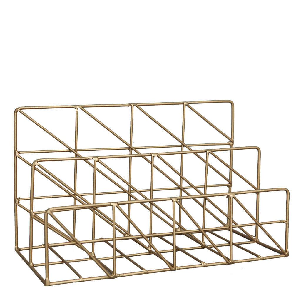 TRIANGLE - Letter organiser - Gold metal