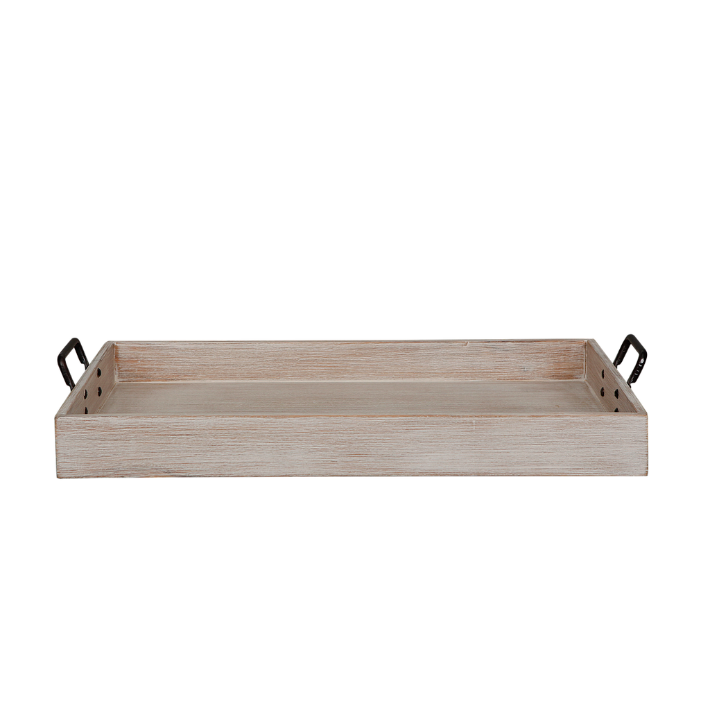DALLAS - Rectangular Tray 55 x 35 - Whitened acacia