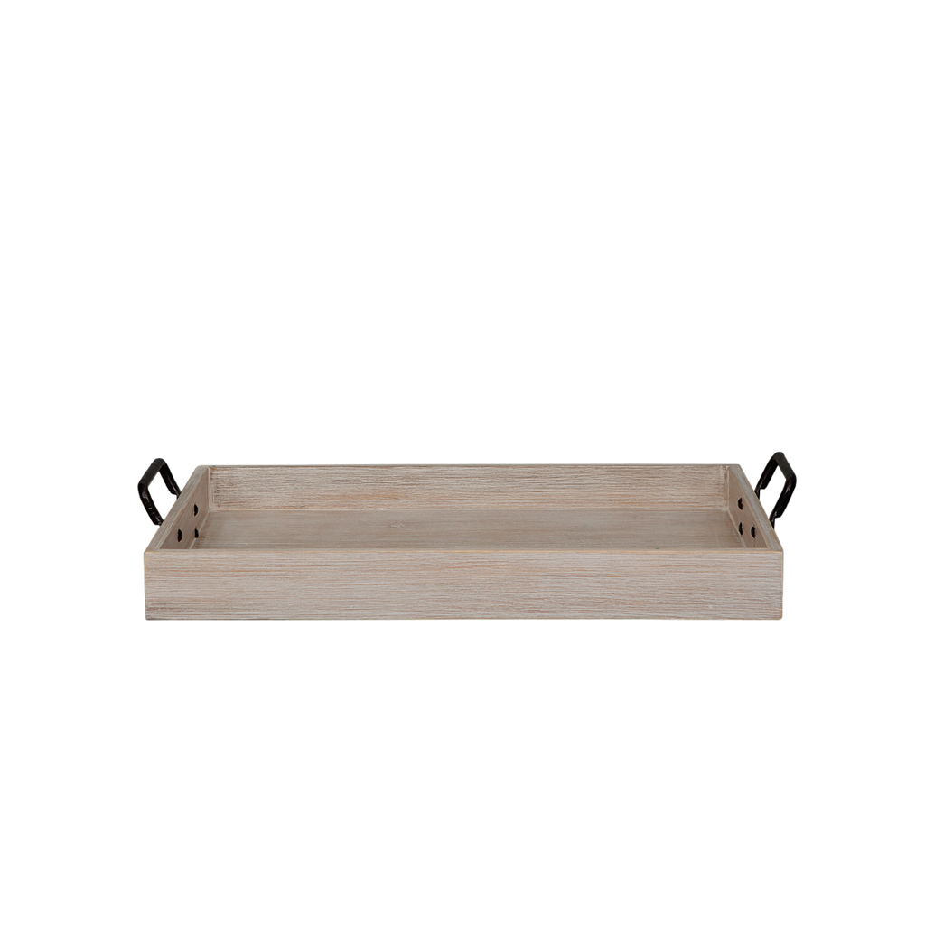 DALLAS - Rectangular Tray 45 x 30 - Whitened acacia