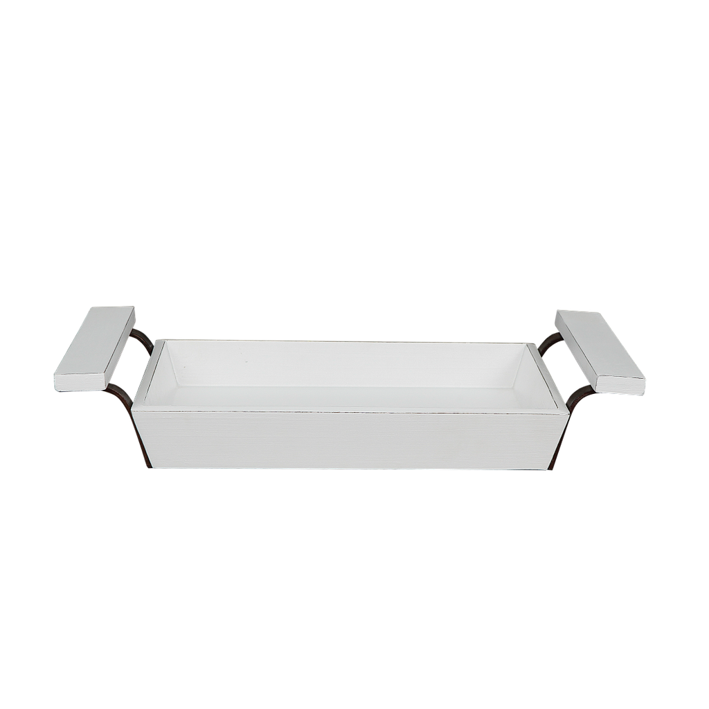 HOUSTON - Rectangular Tray 46 x 25 - Brocante white