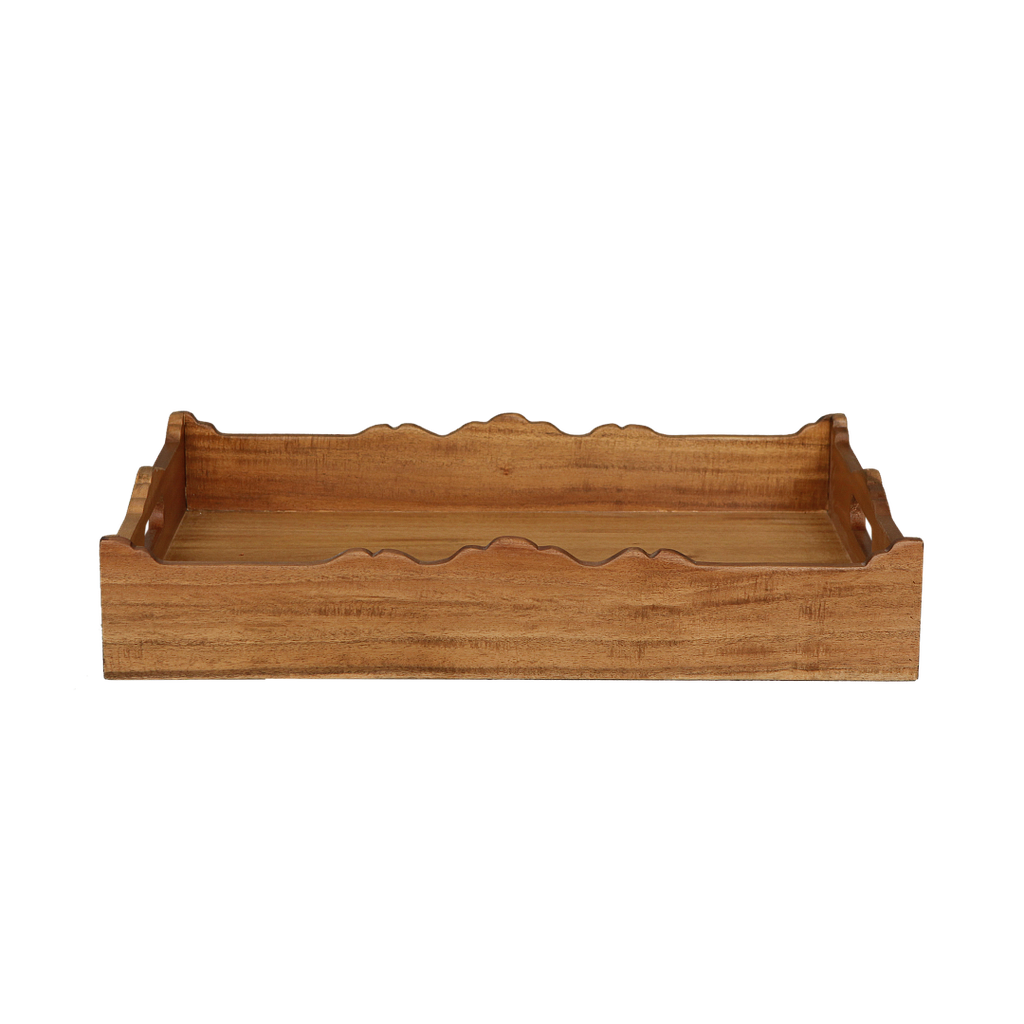 DEAUVILLE - Rectangular tray 46 x 34 - Natural acacia