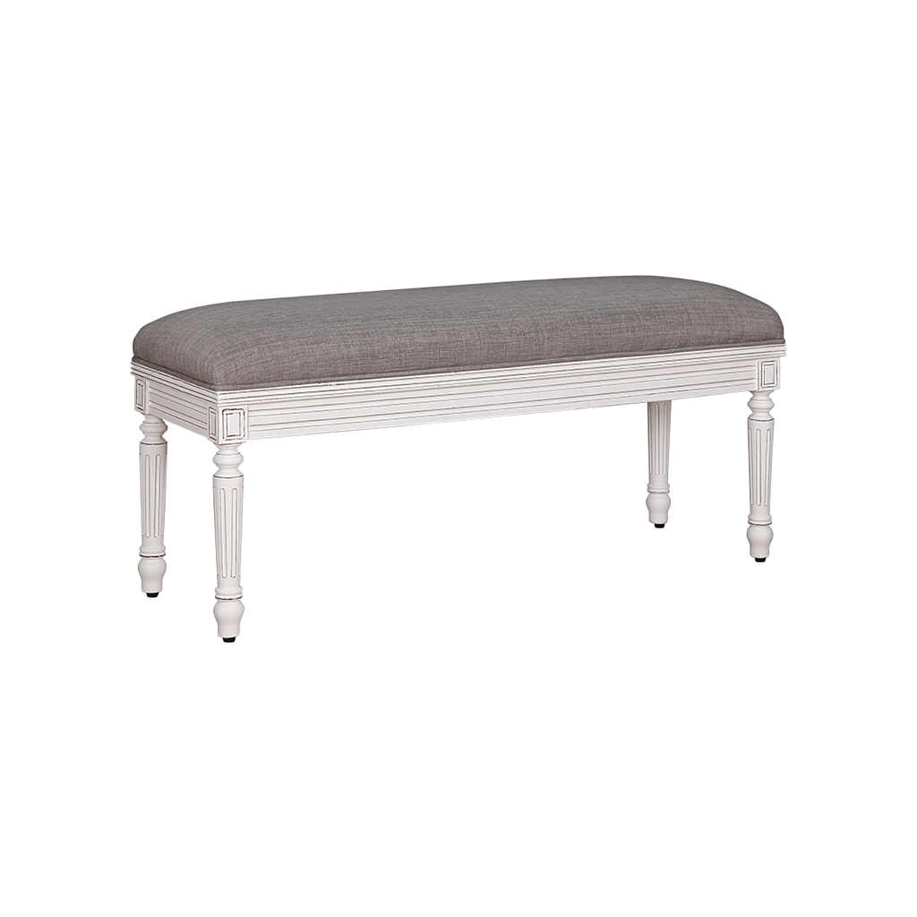 ORLEANS - Bench L110 - Brocante white and Grey cover