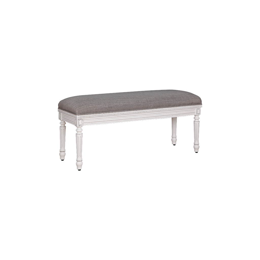 ORLEANS - Bench L110 - Brocante white and Grey cover