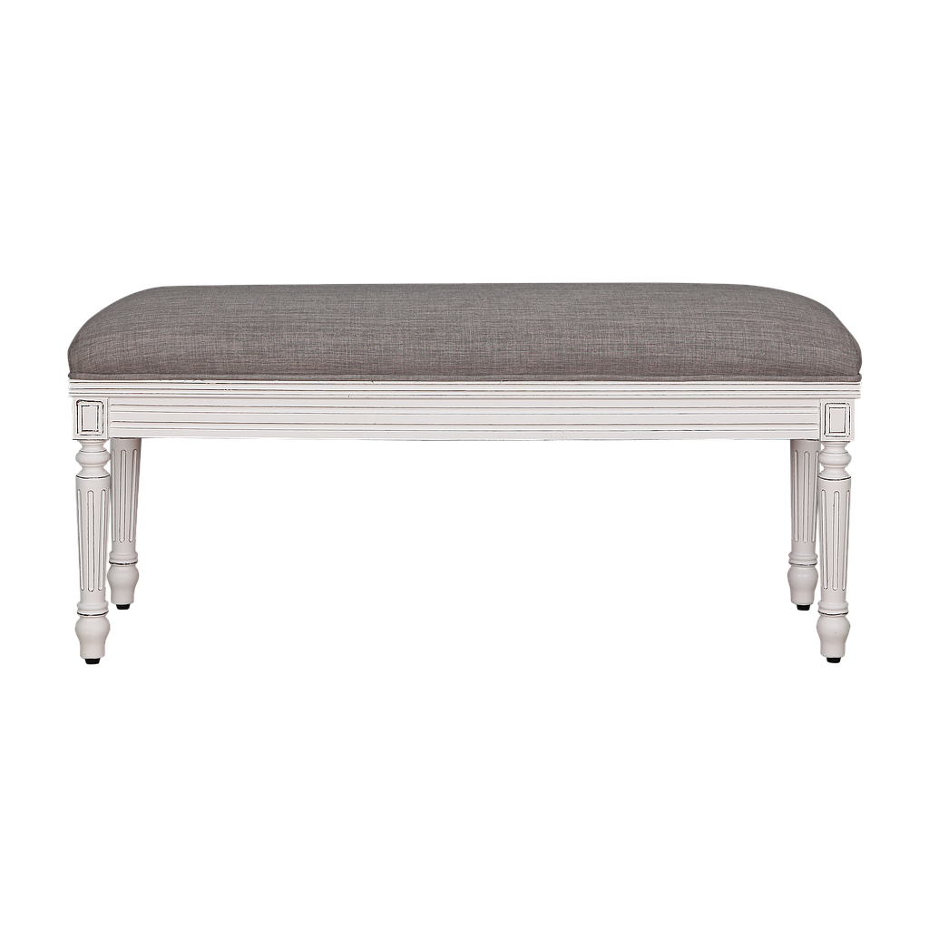 ORLEANS - Bench L110 - Brocante white and Grey cover