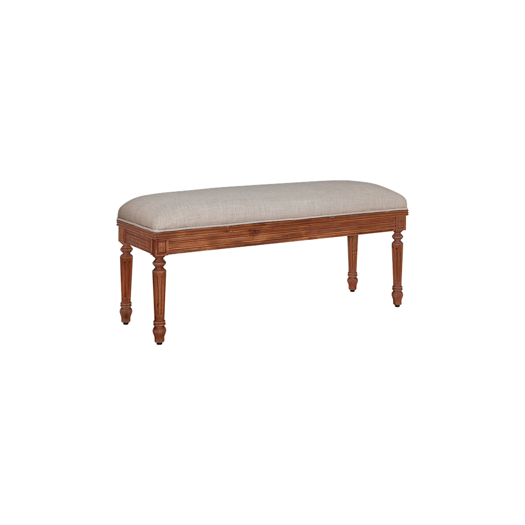 ORLEANS - Bench L110 - Washed antic and Beige cover