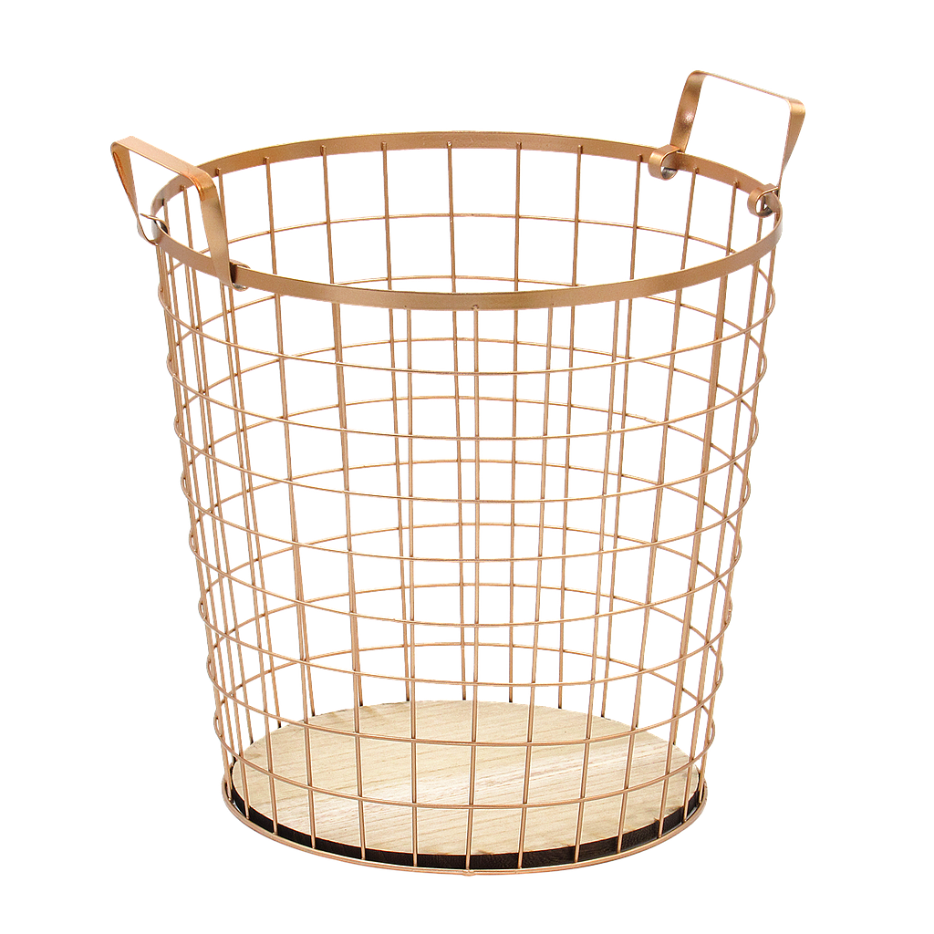 PORTLAND - Round basket H32 - Copper basket