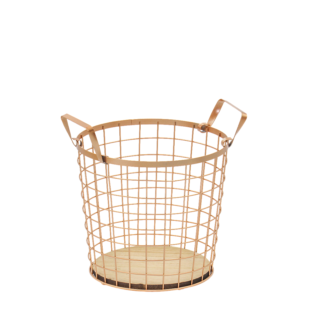PORTLAND - Round basket H22 - Copper basket