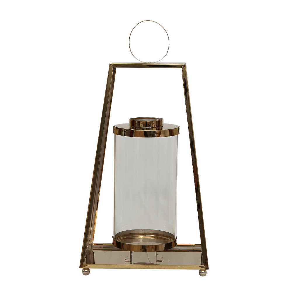 PRAGUE - Metal lantern H41 - Gold