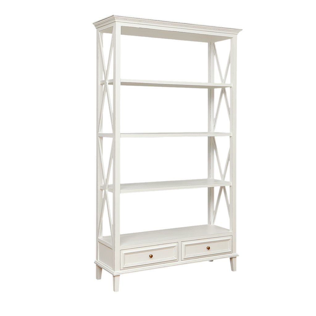 DAPHNEE - Bookcase L110 x H190 - Brocante white