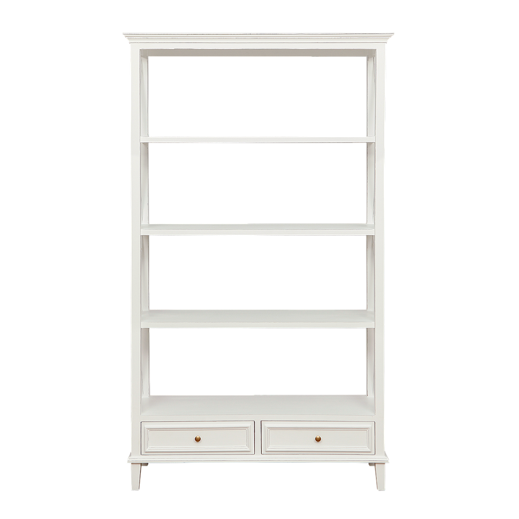 DAPHNEE - Bookcase L110 x H190 - Brocante white