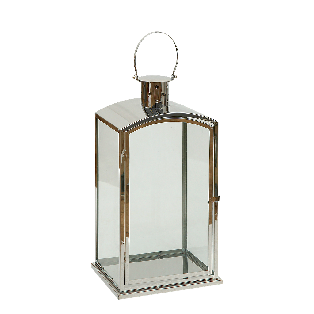 PALO ALTO - Metal lantern H54 - Silver