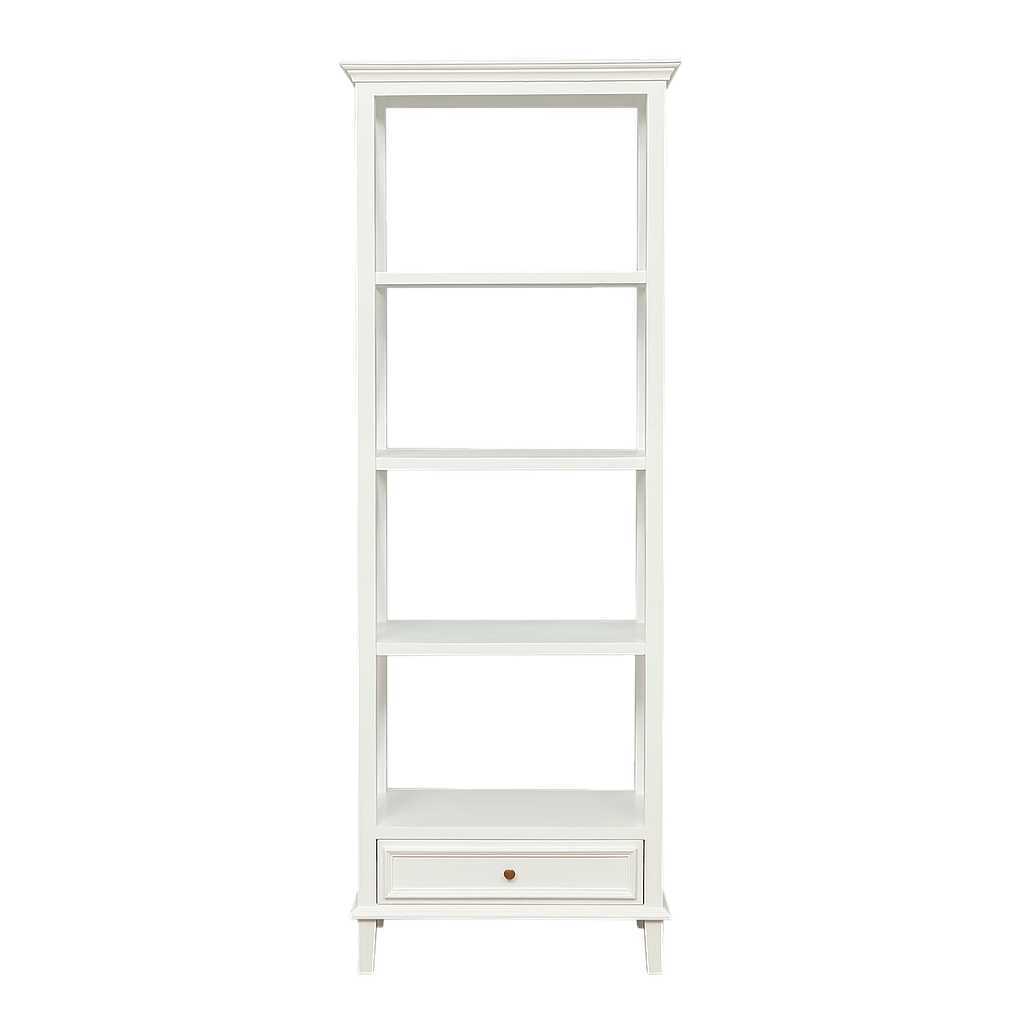 DAPHNEE - Bookcase L70 x H190 - Brushed white