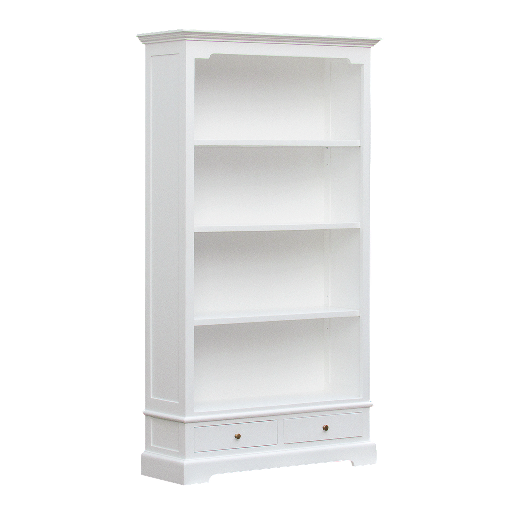 GLEN - Bookcase L100 x H180 - White