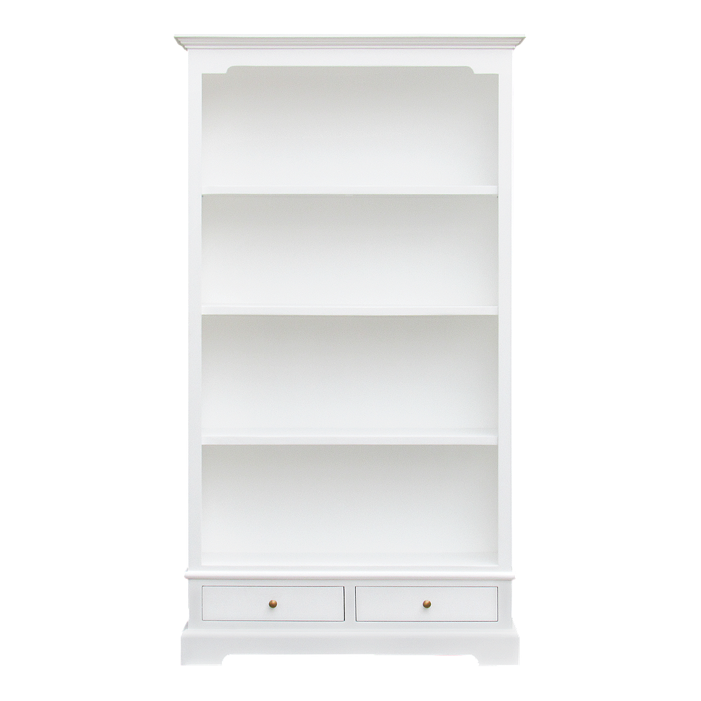 GLEN - Bookcase L100 x H180 - White
