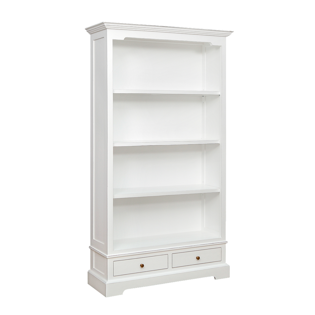 GLEN - Bookcase L100 x H180 - Brocante white