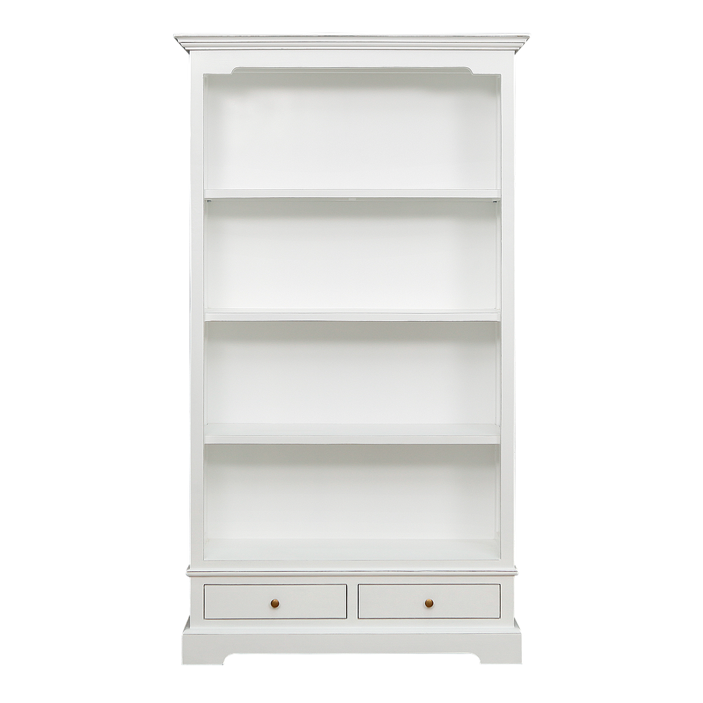 GLEN - Bookcase L100 x H180 - Brocante white