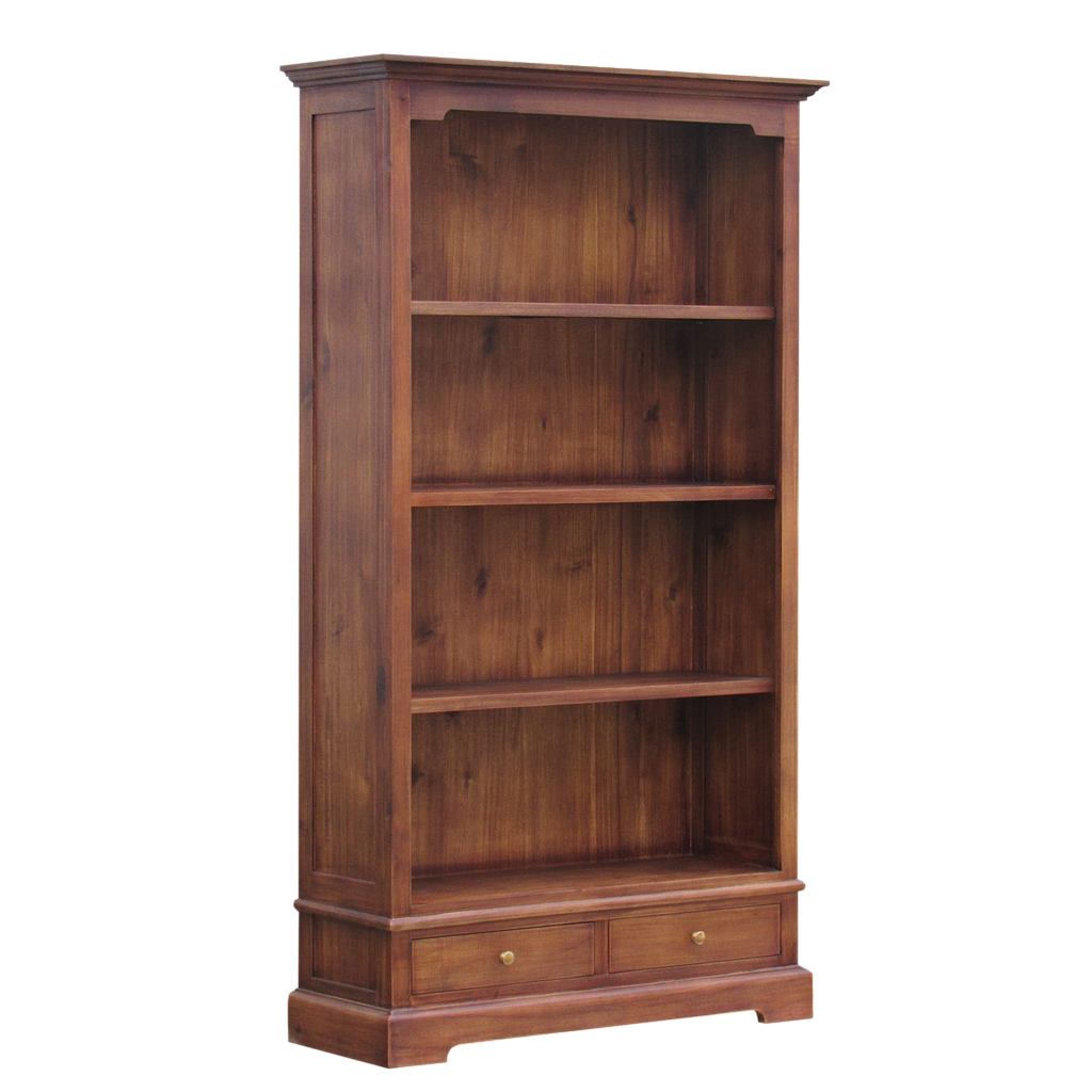 GLEN - Bookcase L100 x H180 - Washed antic