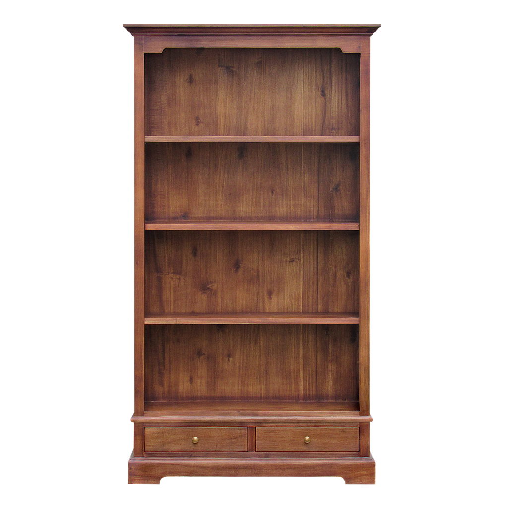GLEN - Bookcase L100 x H180 - Washed antic