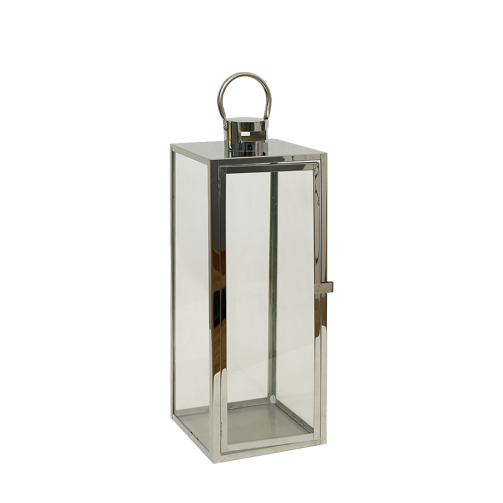 KINGSTON - Rectangular lantern H49 - Silver