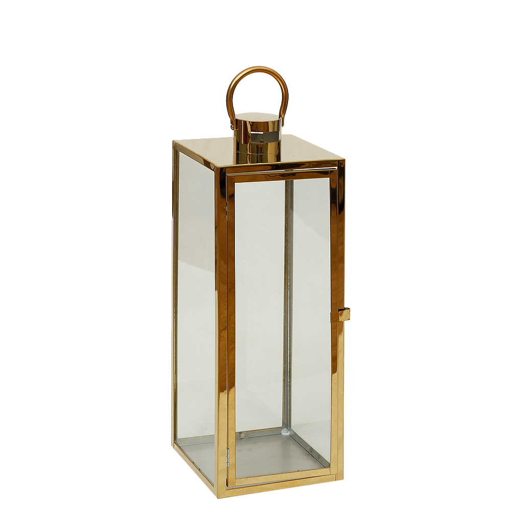 KINGSTON - Rectangular lantern H49 - Gold