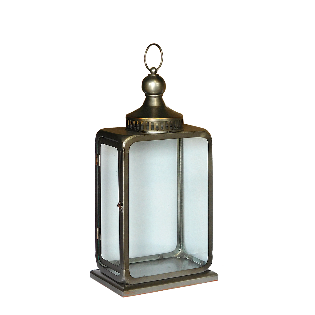 FEZ - Metal lantern H45 - Dark slate grey