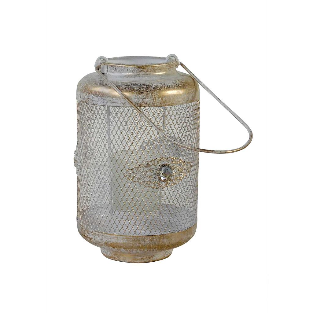 PETRA - Metal lantern H23 - Golden white