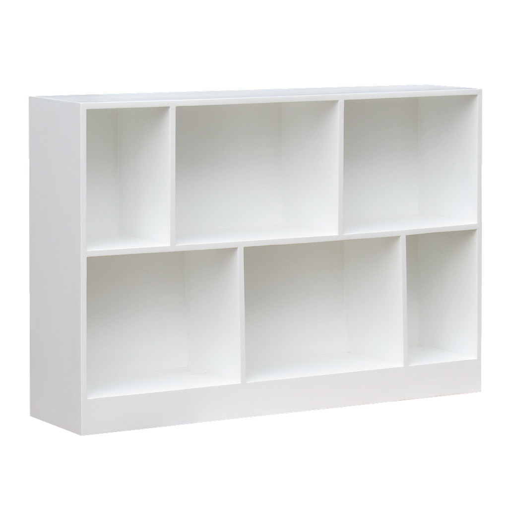 CUBIK - Bookcase L130 x H89 - Brushed white