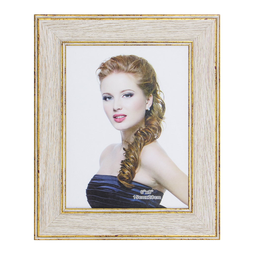 AZELIE - Photo frame with gold outlines 15x20 - Ivory