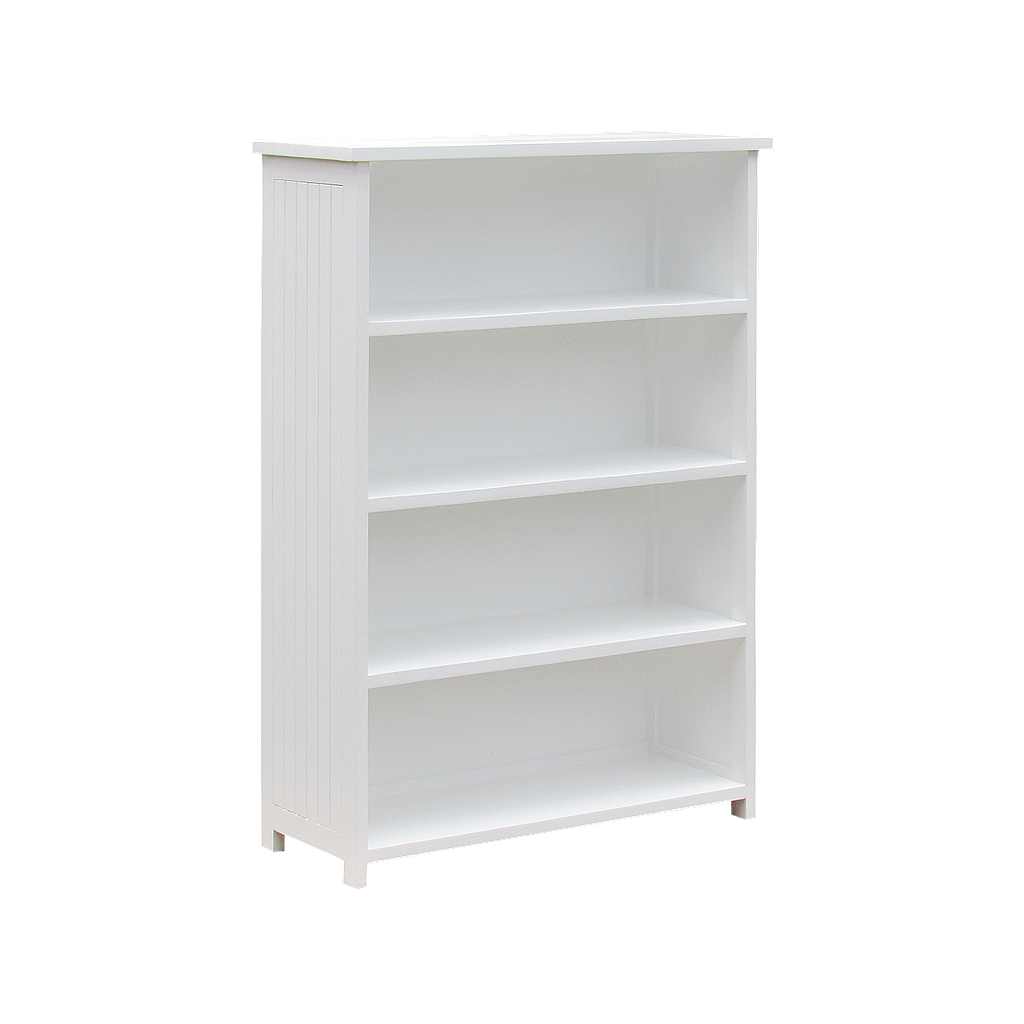 BURMA - Bookcase L90 x H130 - Brushed white