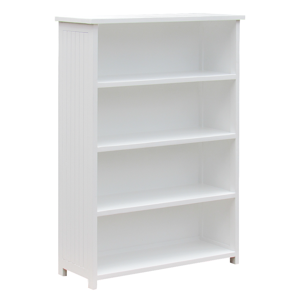 BURMA - Bookcase L90 x H130 - Brushed white