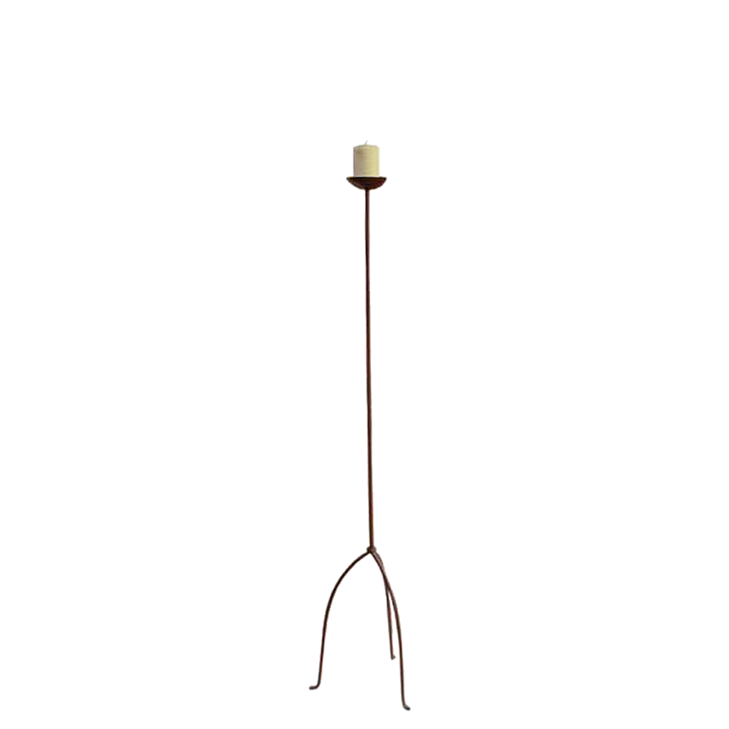 SALTILLO - Metal candle holder H138 - Burnish