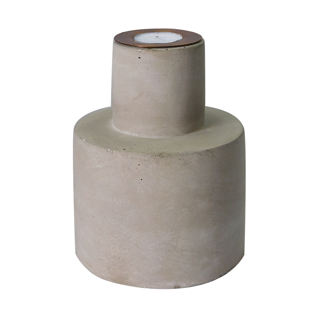BRIGHTON - Concrete candle stick holder DIAM.10xH13