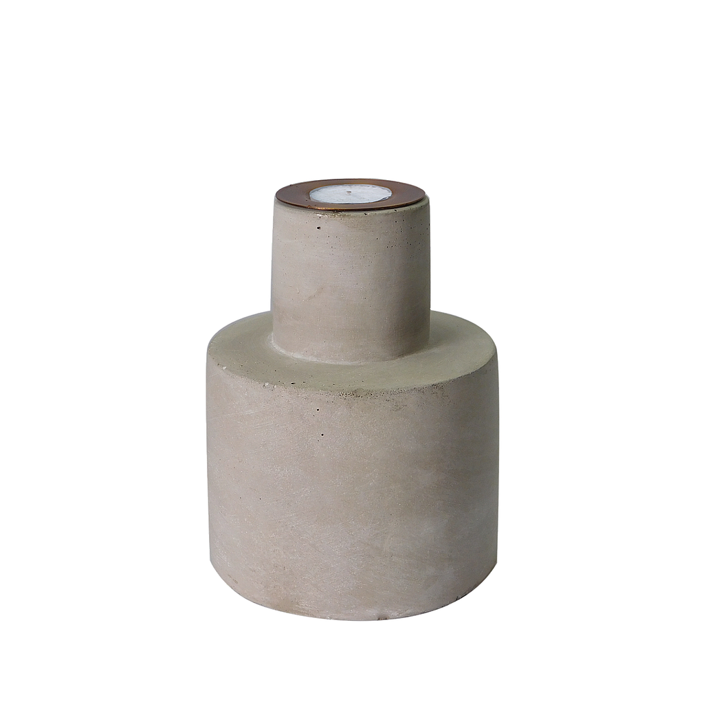 BRIGHTON - Concrete candle stick holder DIAM.10xH13
