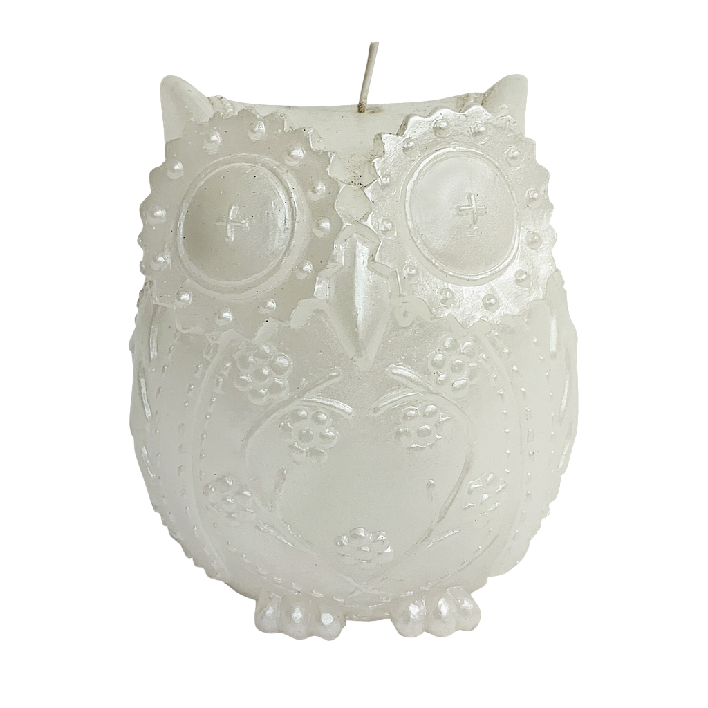 DUC - Owl candle H10 - White