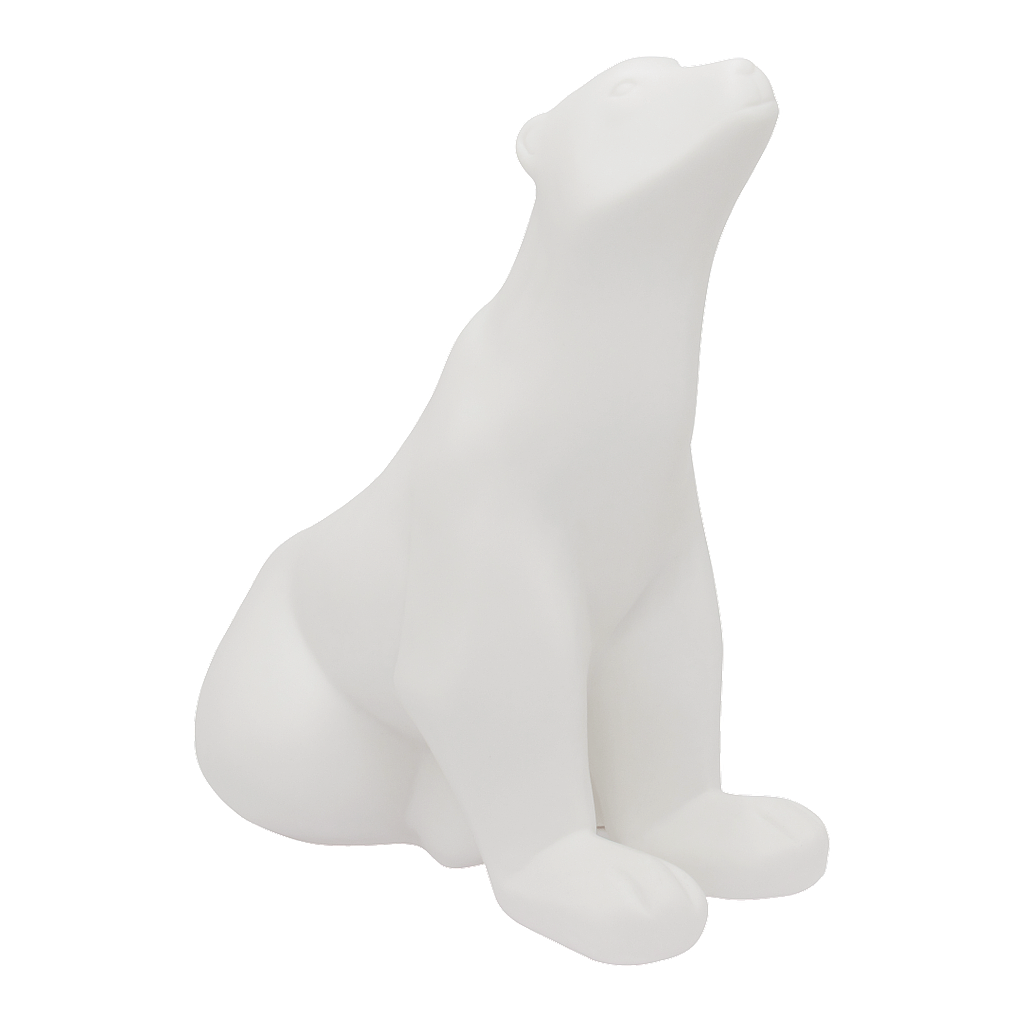 POLAR - Bear in ceramic 15x18 - White