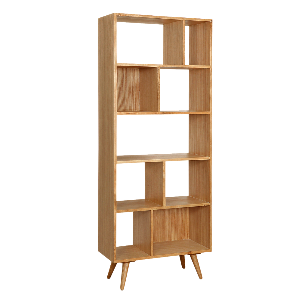 HELSINKI - Bookcase L75 x H190 - Natural oak