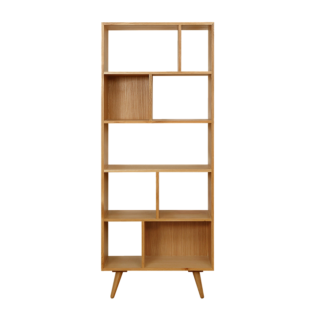 HELSINKI - Bookcase L75 x H190 - Natural oak