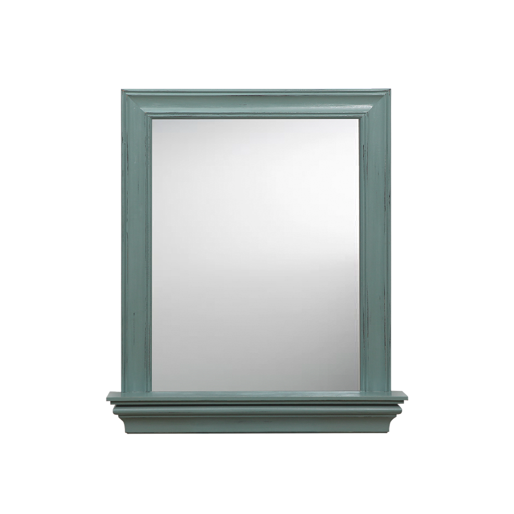 DIANE - Mirror with shelf L76 x H89 - Patina mint