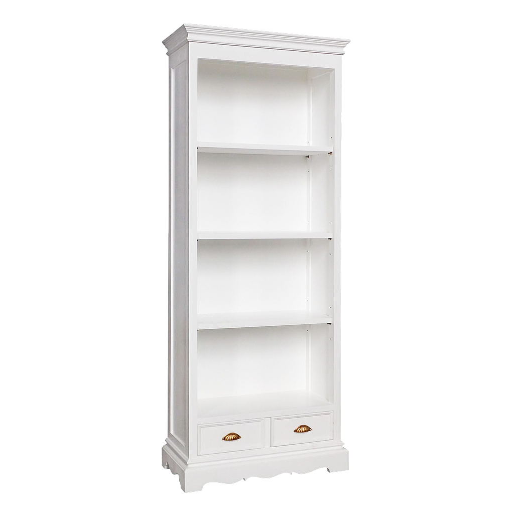 HELENA - Bookcase L75 x H190 - Brushed white