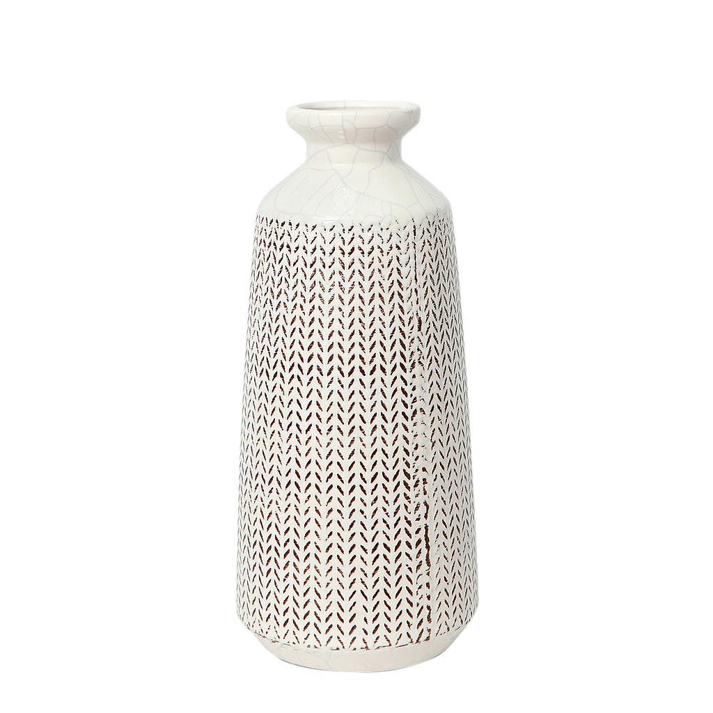 CROCUS - Stripes ceramic vase H29 - Multicolor