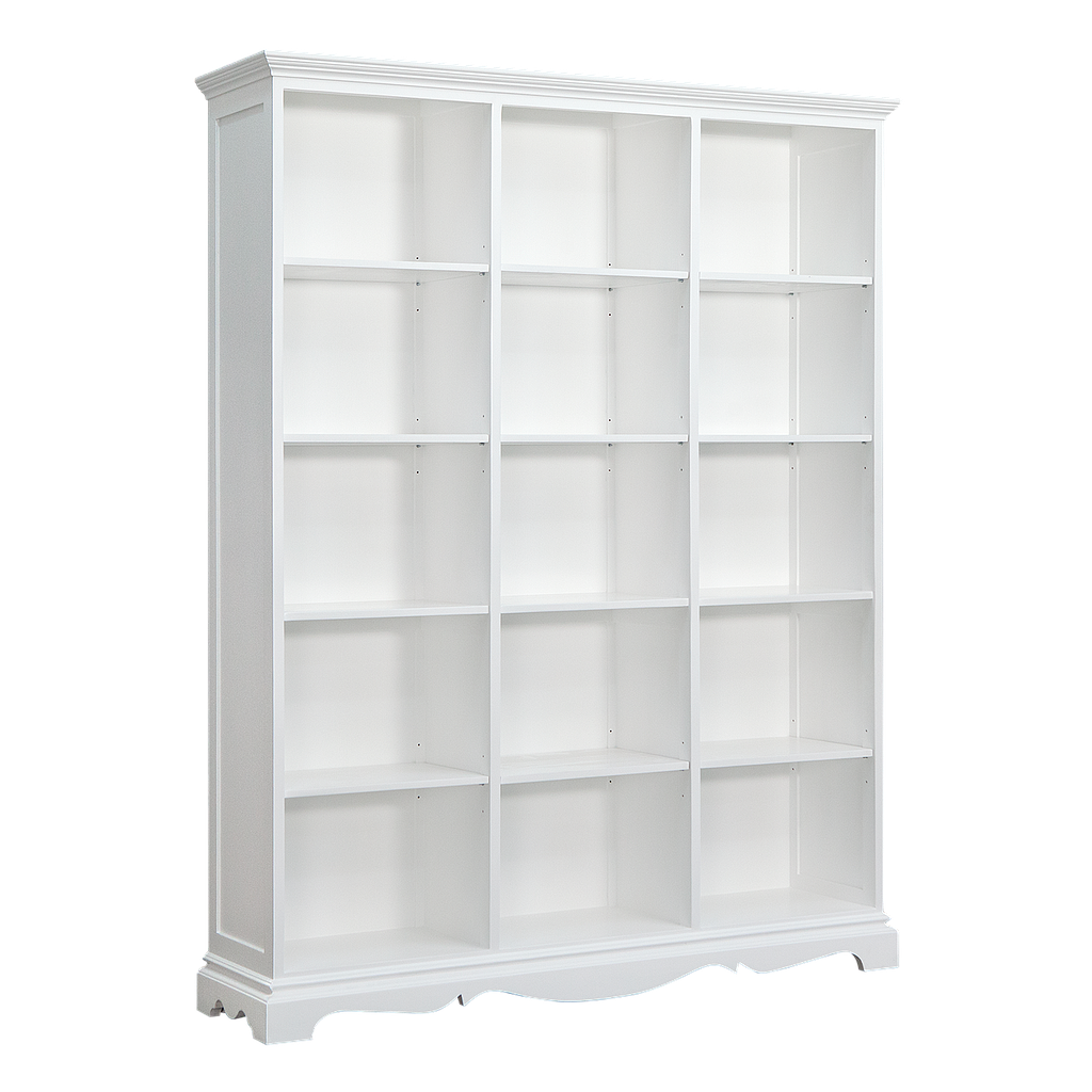 HELENA - Bookcase L160 x H205 - Brushed white
