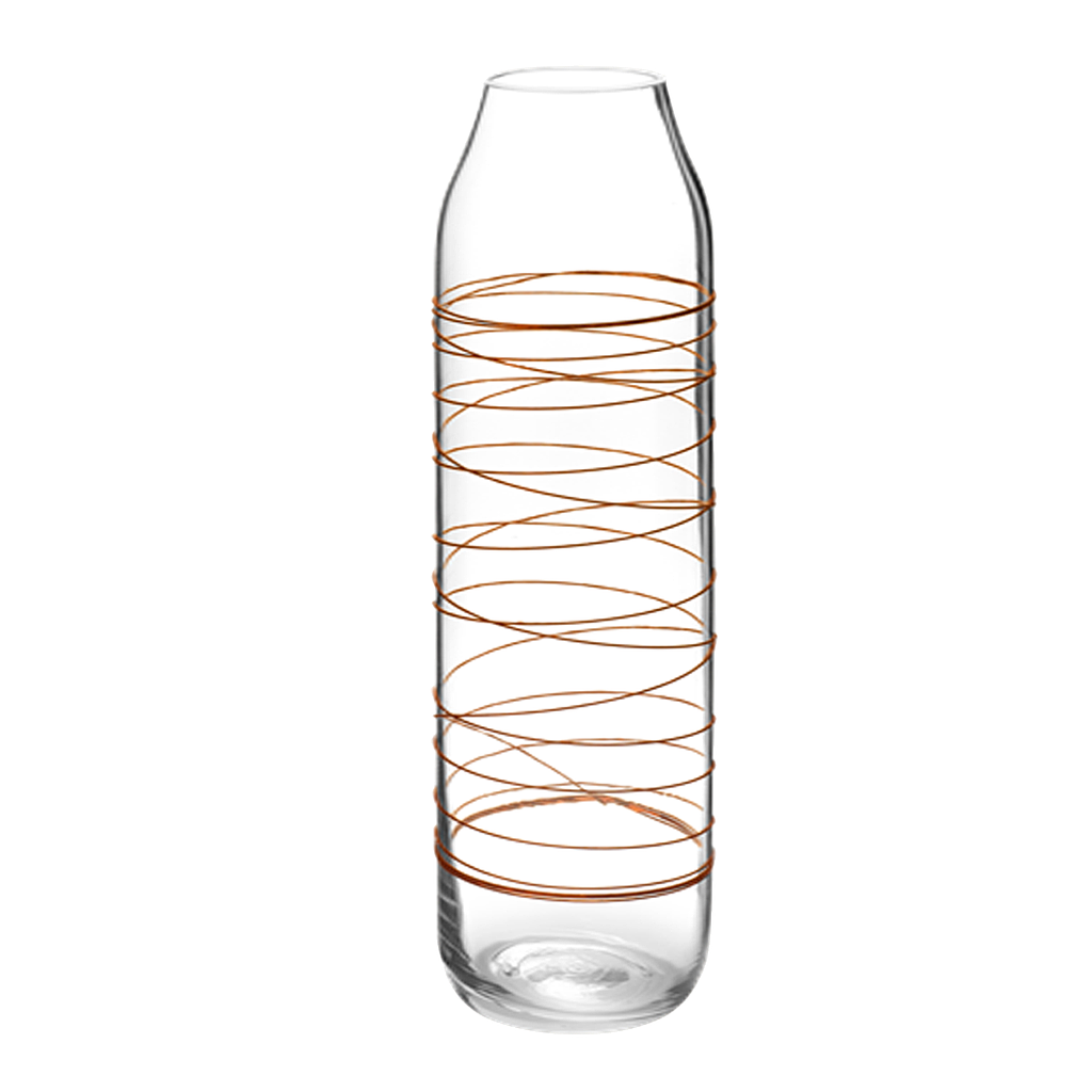 ALLIUM - Glass vase H42 - Golden wires
