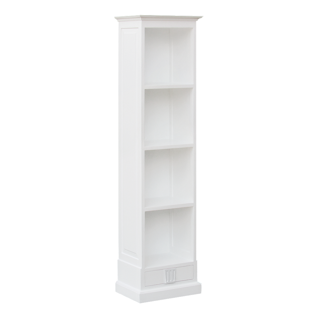 TESS - Bookcase L50 x H180 - Brushed white
