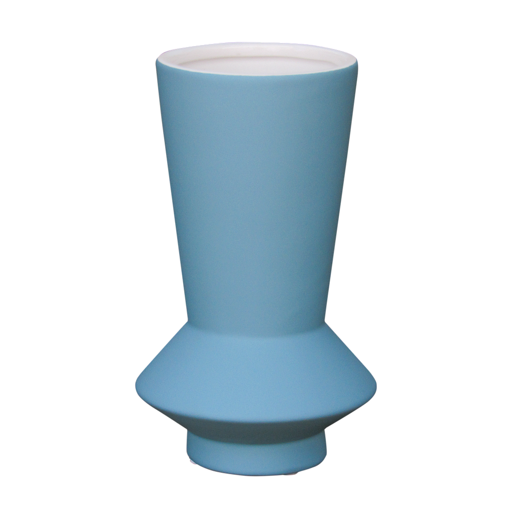 EUCHARIS - Modern ceramic vase H19 - Turquoise