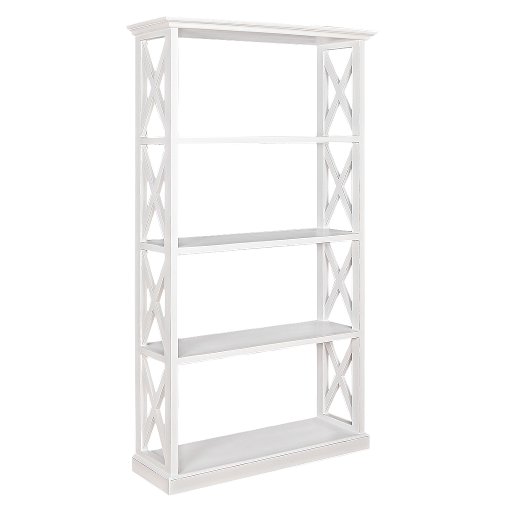 ISTRES - Bookcase L100 x 180 - Brocante white