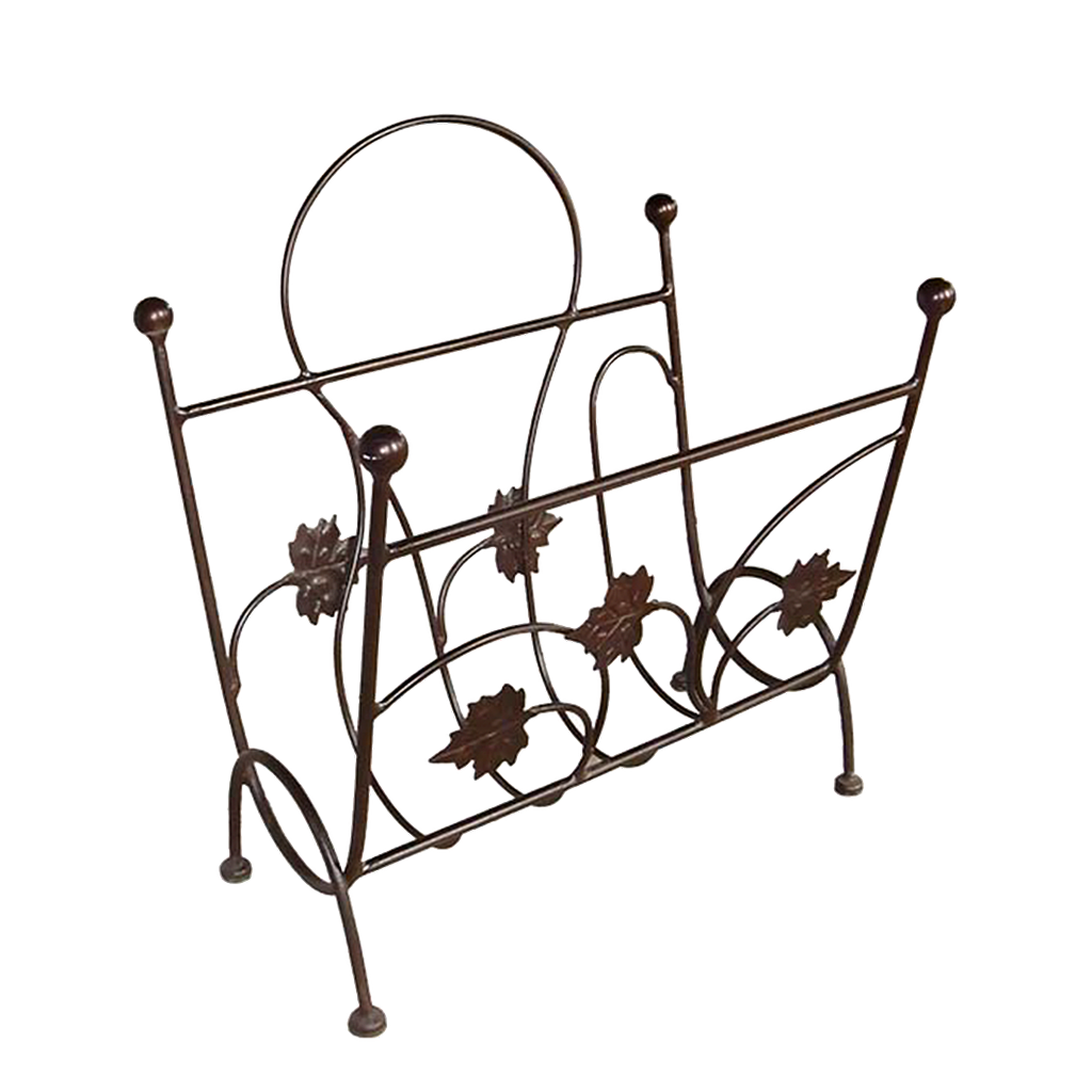 AUTUMN - Wrought iron magazine rack - Burnish