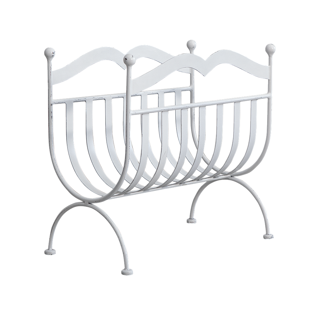 GENAM - Metal magazine rack - Patina white