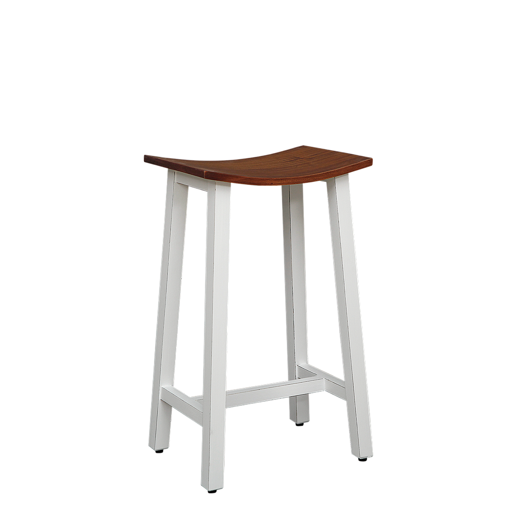 LOAN - Stool H65 - Brocante white and Washed antic