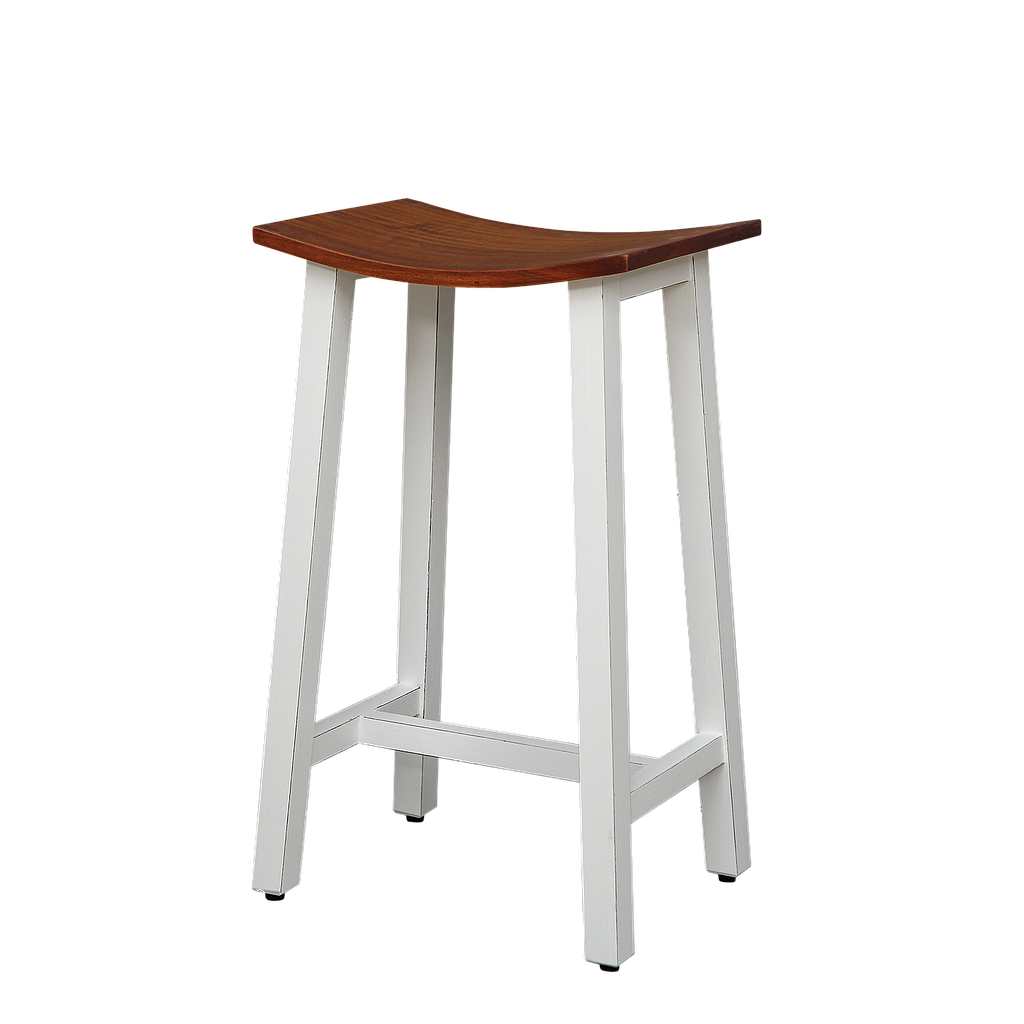 LOAN - Stool H65 - Brocante white and Washed antic