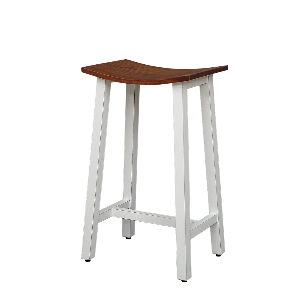 LOAN - Stool H65 - Brocante white and Washed antic